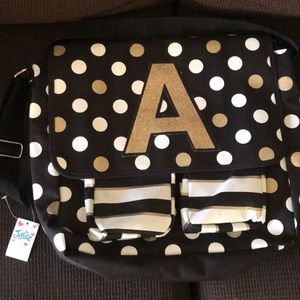 Justice polka dots messenger bag